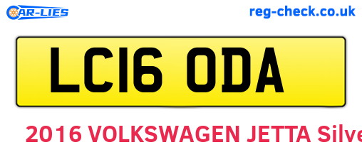 LC16ODA are the vehicle registration plates.