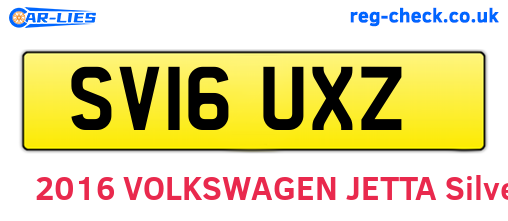 SV16UXZ are the vehicle registration plates.