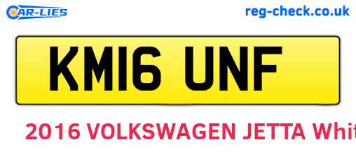 KM16UNF are the vehicle registration plates.