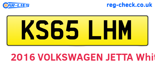 KS65LHM are the vehicle registration plates.