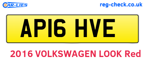 AP16HVE are the vehicle registration plates.