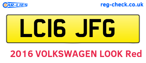 LC16JFG are the vehicle registration plates.