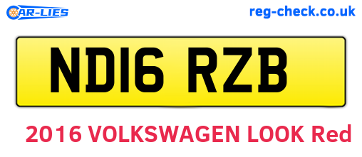 ND16RZB are the vehicle registration plates.