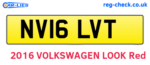 NV16LVT are the vehicle registration plates.