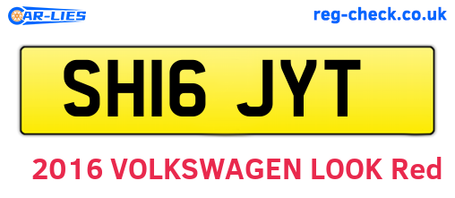 SH16JYT are the vehicle registration plates.