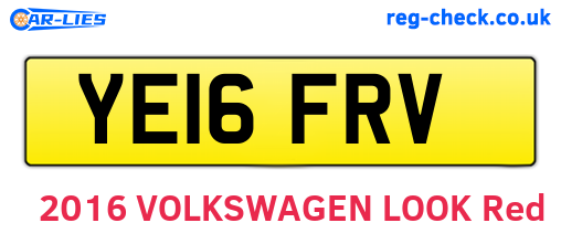 YE16FRV are the vehicle registration plates.