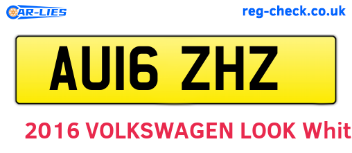 AU16ZHZ are the vehicle registration plates.