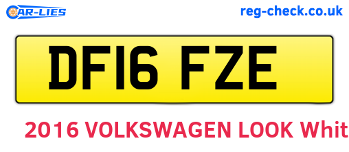 DF16FZE are the vehicle registration plates.