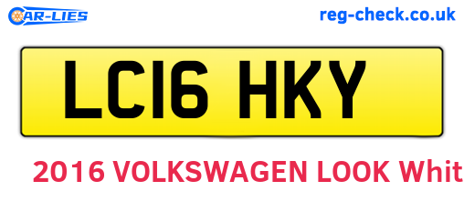 LC16HKY are the vehicle registration plates.