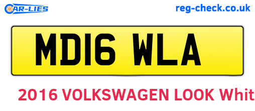 MD16WLA are the vehicle registration plates.