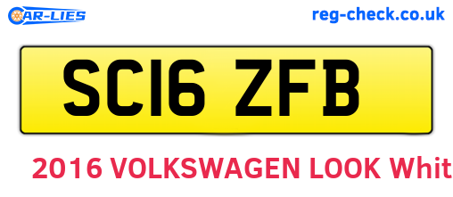 SC16ZFB are the vehicle registration plates.