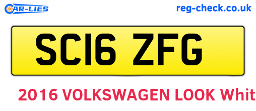 SC16ZFG are the vehicle registration plates.
