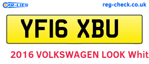 YF16XBU are the vehicle registration plates.