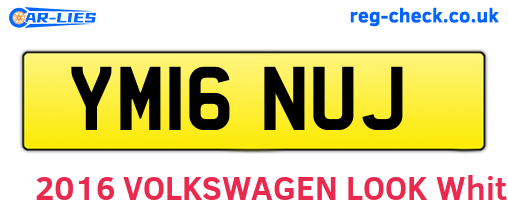 YM16NUJ are the vehicle registration plates.