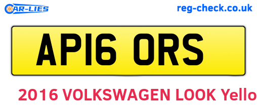 AP16ORS are the vehicle registration plates.