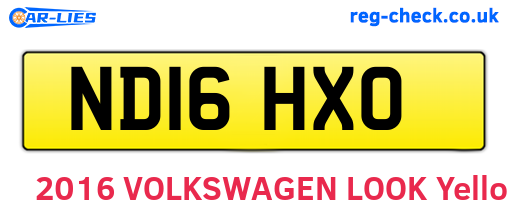 ND16HXO are the vehicle registration plates.