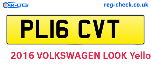 PL16CVT are the vehicle registration plates.