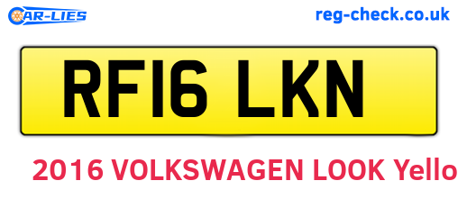 RF16LKN are the vehicle registration plates.