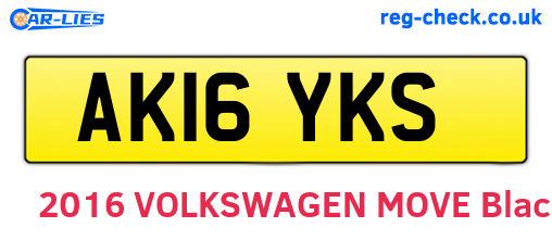 AK16YKS are the vehicle registration plates.