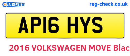 AP16HYS are the vehicle registration plates.