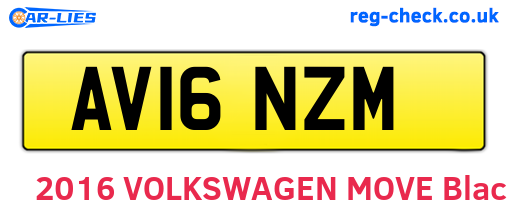 AV16NZM are the vehicle registration plates.