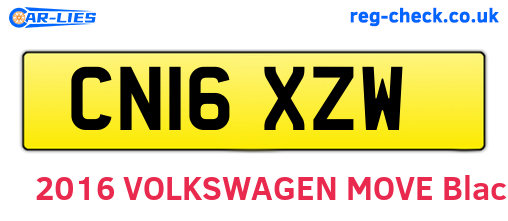 CN16XZW are the vehicle registration plates.