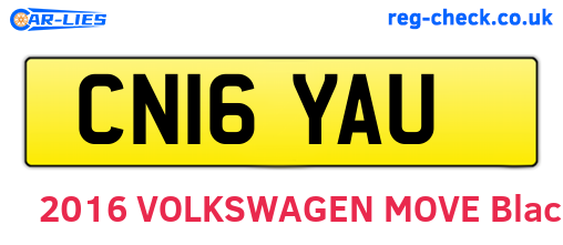 CN16YAU are the vehicle registration plates.