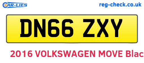 DN66ZXY are the vehicle registration plates.
