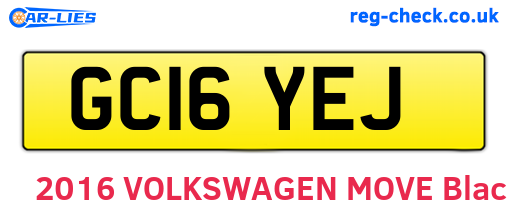 GC16YEJ are the vehicle registration plates.