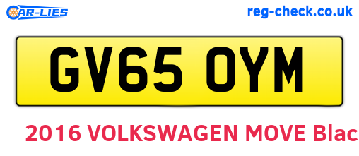 GV65OYM are the vehicle registration plates.