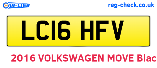 LC16HFV are the vehicle registration plates.