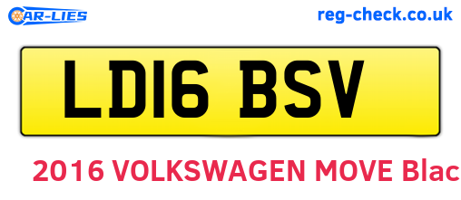 LD16BSV are the vehicle registration plates.