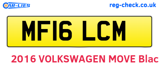 MF16LCM are the vehicle registration plates.