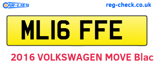 ML16FFE are the vehicle registration plates.