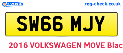 SW66MJY are the vehicle registration plates.