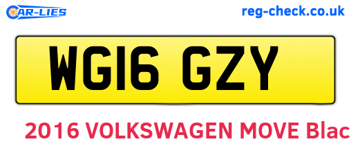 WG16GZY are the vehicle registration plates.