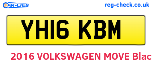 YH16KBM are the vehicle registration plates.
