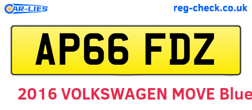 AP66FDZ are the vehicle registration plates.
