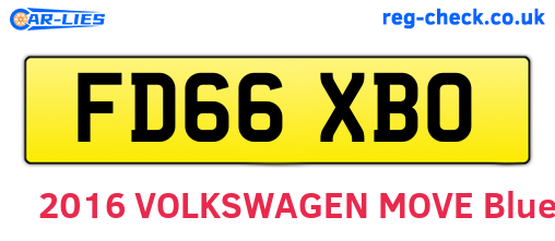 FD66XBO are the vehicle registration plates.