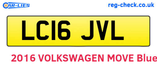 LC16JVL are the vehicle registration plates.