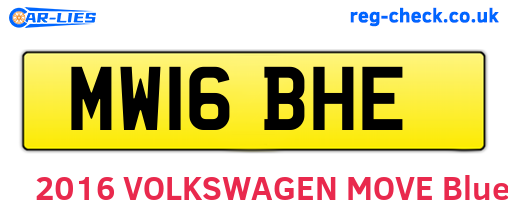 MW16BHE are the vehicle registration plates.