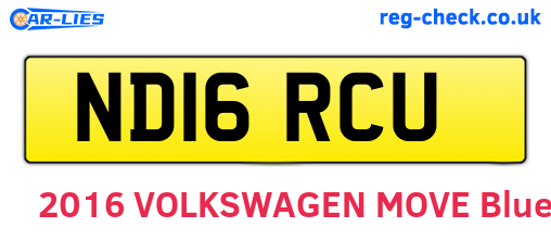 ND16RCU are the vehicle registration plates.