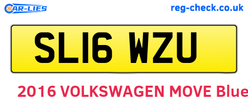 SL16WZU are the vehicle registration plates.