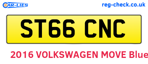 ST66CNC are the vehicle registration plates.