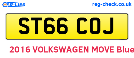 ST66COJ are the vehicle registration plates.