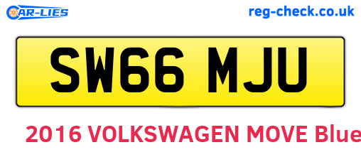 SW66MJU are the vehicle registration plates.