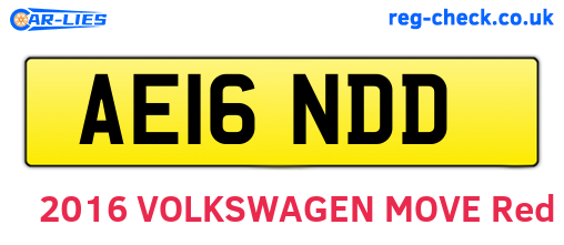 AE16NDD are the vehicle registration plates.