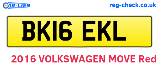 BK16EKL are the vehicle registration plates.