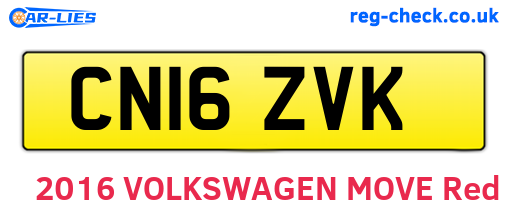 CN16ZVK are the vehicle registration plates.