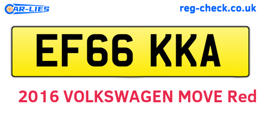 EF66KKA are the vehicle registration plates.